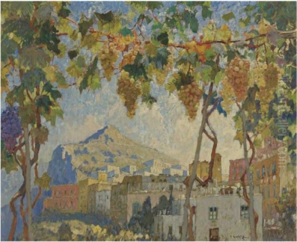 Grapes, Capri Oil Painting by Konstantin Ivanovich Gorbatov