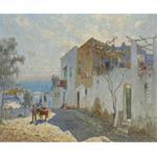 Hot Day. Anacapri Oil Painting by Konstantin Ivanovich Gorbatov