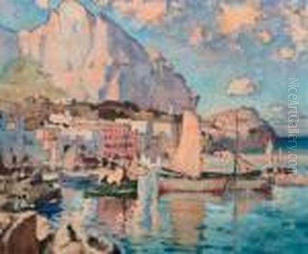 Vue De Capri. Oil Painting by Konstantin Ivanovich Gorbatov