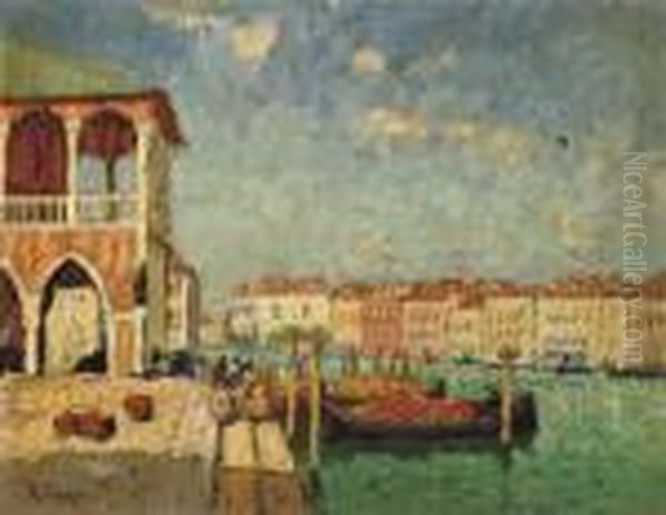 View Of Venice Oil Painting by Konstantin Ivanovich Gorbatov