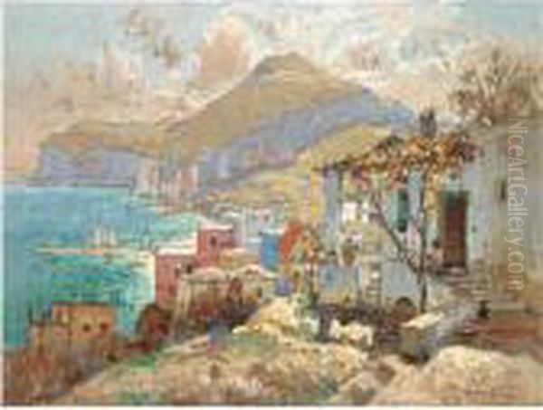 Capri Oil Painting by Konstantin Ivanovich Gorbatov