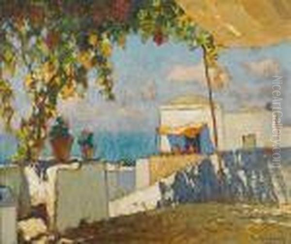 Capri Oil Painting by Konstantin Ivanovich Gorbatov