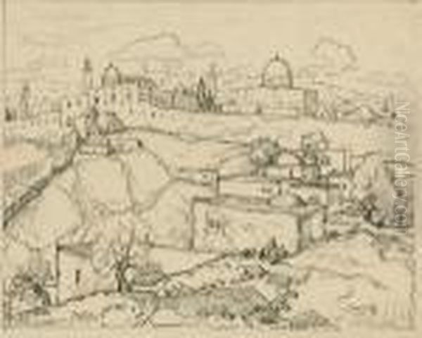 Jerusalem. 1935 Oil Painting by Konstantin Ivanovich Gorbatov