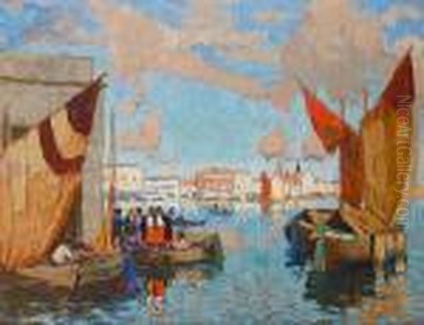 The Grand Canal, Venice Oil Painting by Konstantin Ivanovich Gorbatov