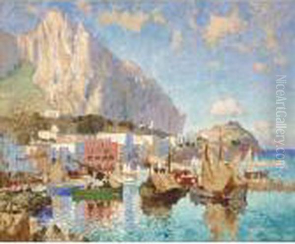 Capri Oil Painting by Konstantin Ivanovich Gorbatov