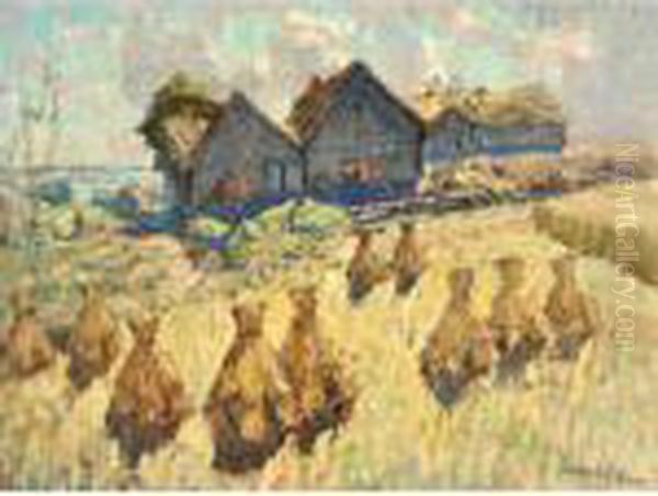 Harvest Joy Oil Painting by Konstantin Ivanovich Gorbatov