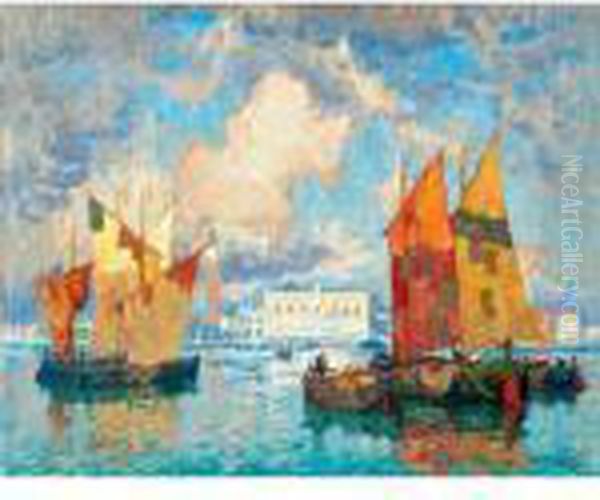 In Venice Oil Painting by Konstantin Ivanovich Gorbatov