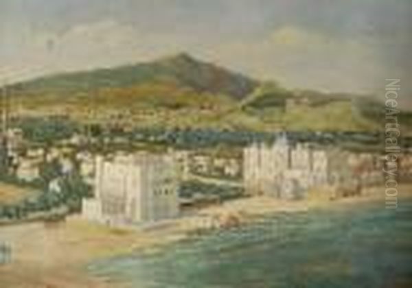 Coastal View Of Dulber Palace Oil Painting by Konstantin Ivanovich Gorbatov