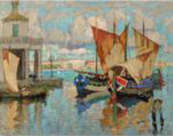 Venice Oil Painting by Konstantin Ivanovich Gorbatov