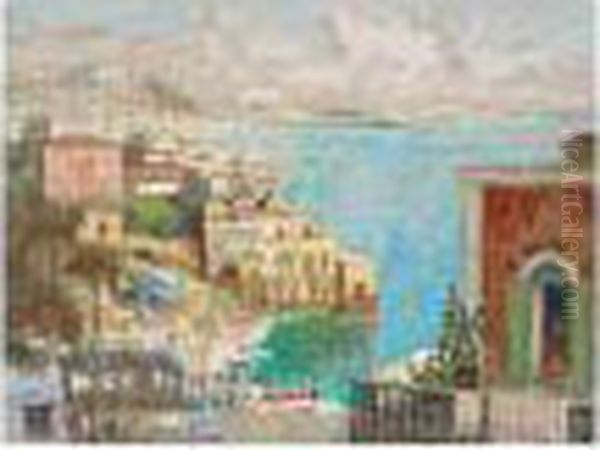 View Of Capri Oil Painting by Konstantin Ivanovich Gorbatov