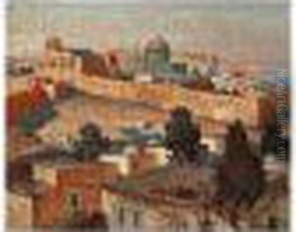 View Of Jerusalem Oil Painting by Konstantin Ivanovich Gorbatov