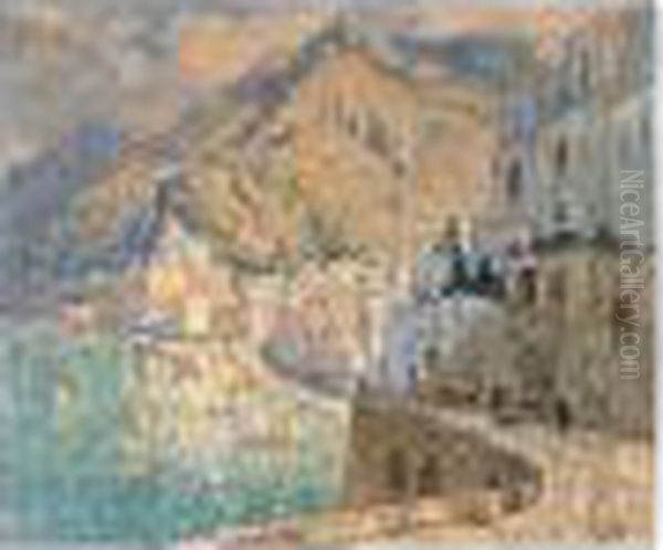 View Of Amalfi Oil Painting by Konstantin Ivanovich Gorbatov