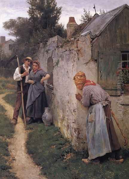 Approaching Storm Oil Painting by Henry Mosler