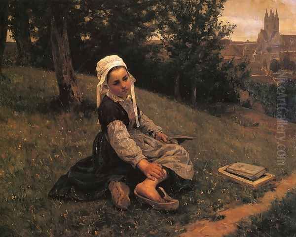 The Broken Sabot Oil Painting by Henry Mosler