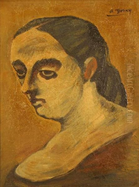 Head Of A Woman Oil Painting by Arshile Gorky