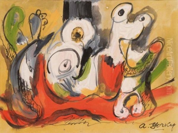 Sans Titre Oil Painting by Arshile Gorky