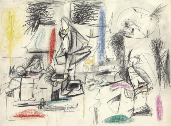 Study For Agony I Oil Painting by Arshile Gorky