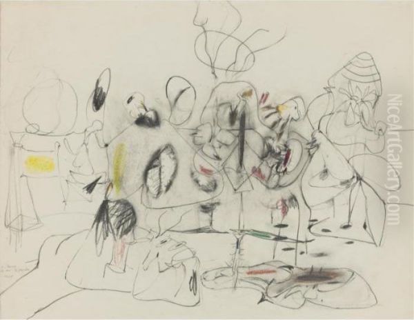 Untitled Oil Painting by Arshile Gorky