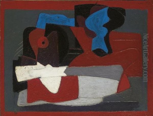 Composition Of Forms On Table Oil Painting by Arshile Gorky