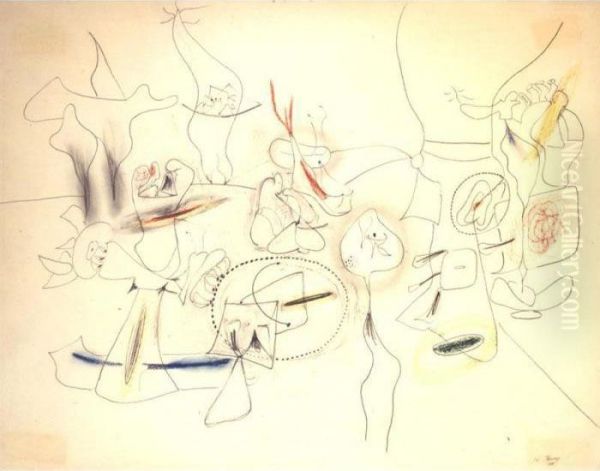 Untitled Oil Painting by Arshile Gorky