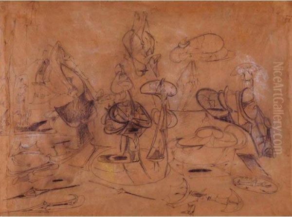 Study For Orators Iii Oil Painting by Arshile Gorky