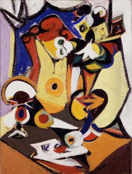 Composition (still Life) Oil Painting by Arshile Gorky