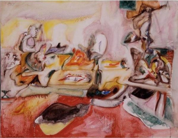 From A High Place Oil Painting by Arshile Gorky