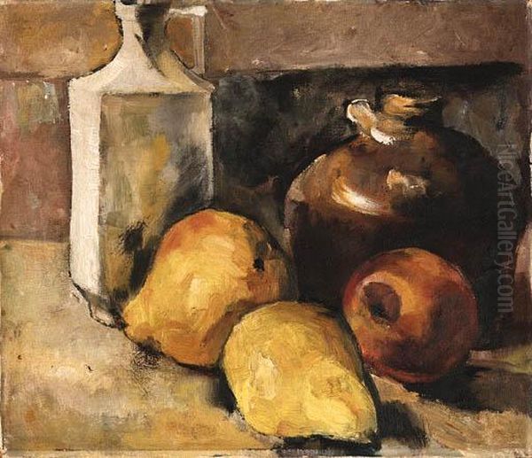 Still Life With Red Apple Oil Painting by Arshile Gorky