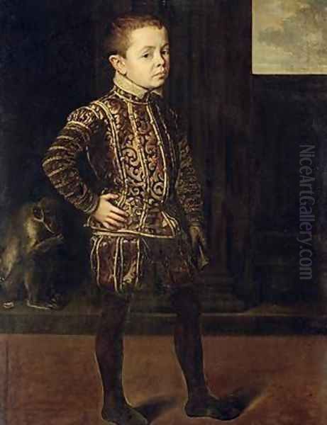 Portrait of a Noble Knave 1548 Oil Painting by Anthonis Mor Van Dashorst