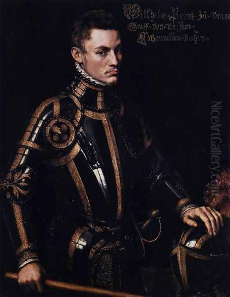 Portrait of William of Orange 1555 Oil Painting by Anthonis Mor Van Dashorst