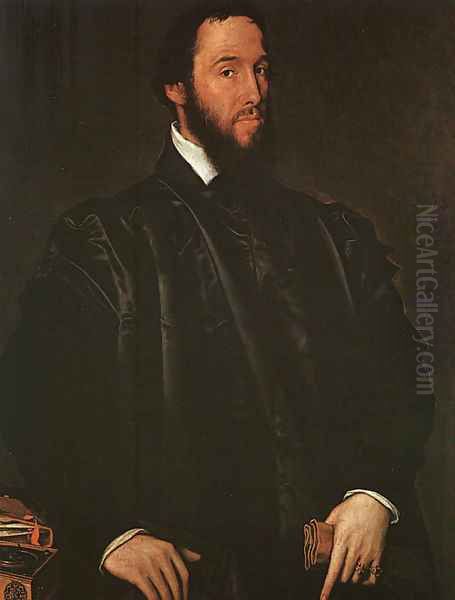 Portrait of Anton Perrenot de Granvelle 1549 Oil Painting by Anthonis Mor Van Dashorst