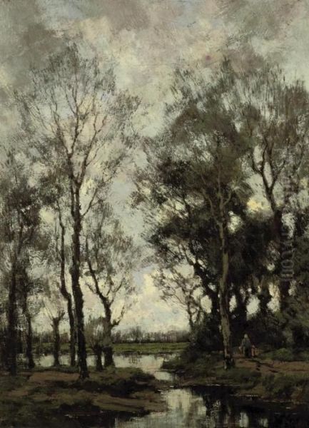 The Vordense Beek Oil Painting by Arnold Marc Gorter