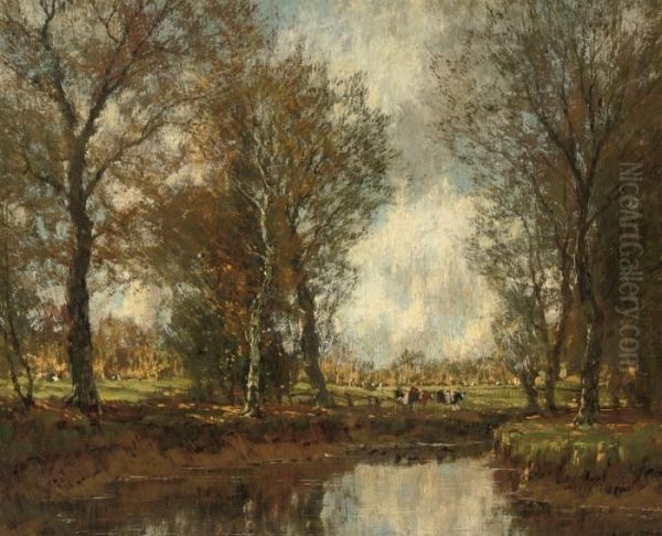 The Vordense Beek In Autumn by Arnold Marc Gorter