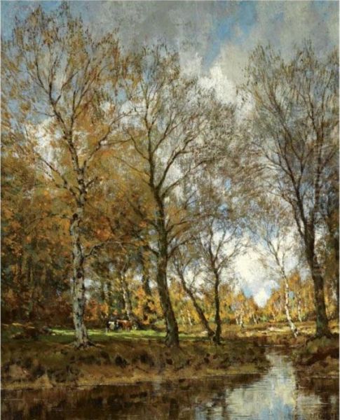 The Vordense Beek Oil Painting by Arnold Marc Gorter