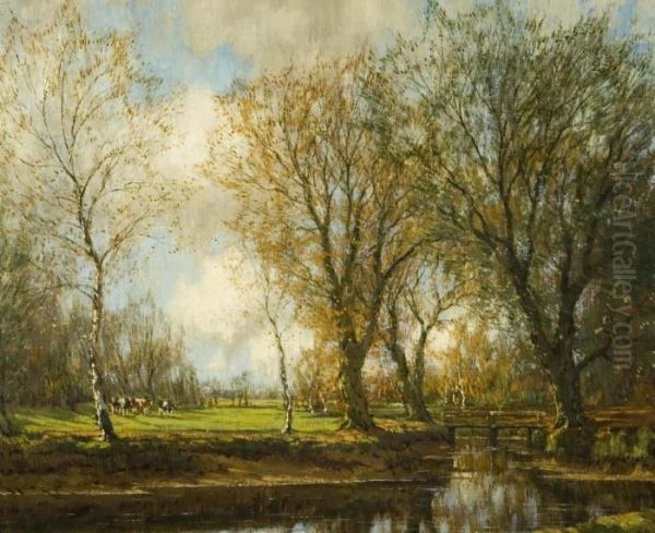 A Shady Stream. Oil Painting by Arnold Marc Gorter