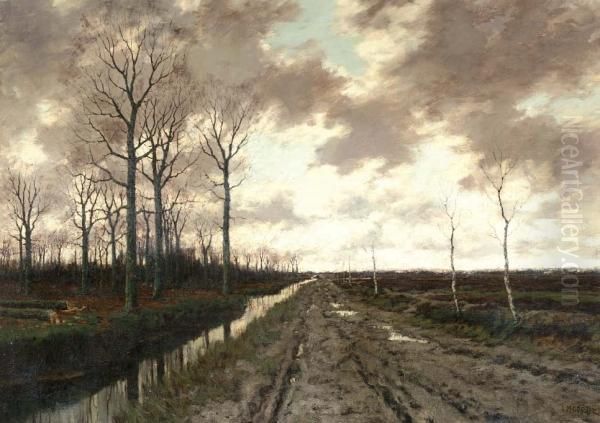 Landschap Met Zandweg Oil Painting by Arnold Marc Gorter