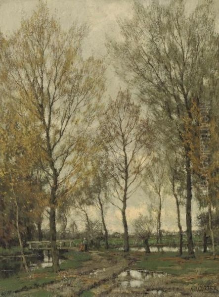 The Vordense Beek In Autumn Oil Painting by Arnold Marc Gorter