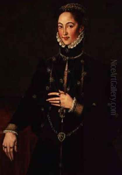 Portrait of the Marquesa of las Navas Oil Painting by Anthonis Mor Van Dashorst