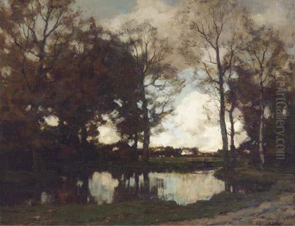 The Vordense Beek In Autumn Oil Painting by Arnold Marc Gorter