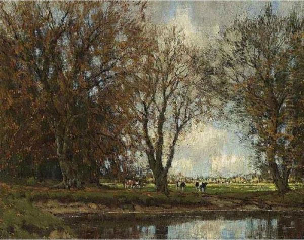 A View Of The Vordense Beek Oil Painting by Arnold Marc Gorter