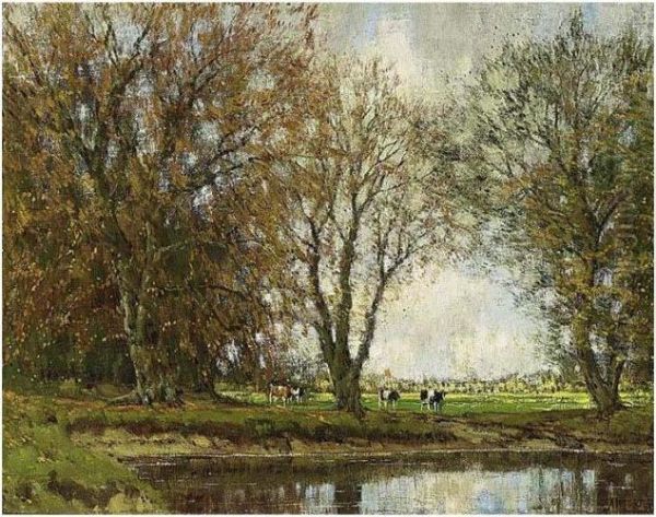 The Vordense Beek Oil Painting by Arnold Marc Gorter