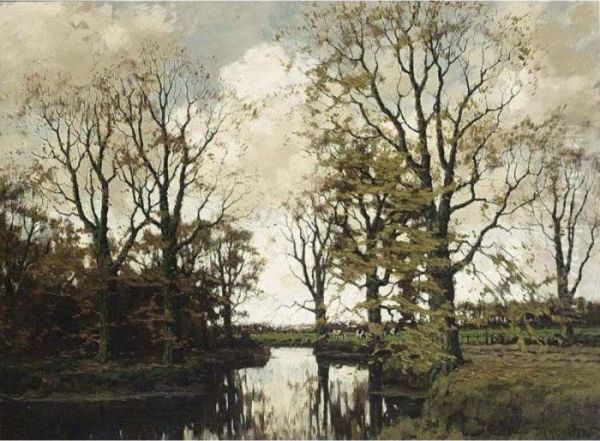 The Vordense Beek Oil Painting by Arnold Marc Gorter