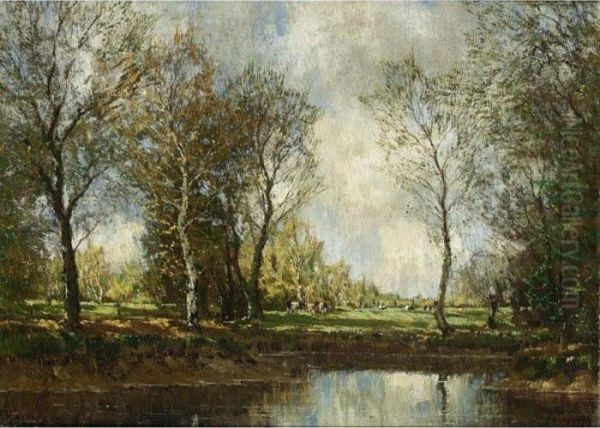 The Vordense Beek Oil Painting by Arnold Marc Gorter