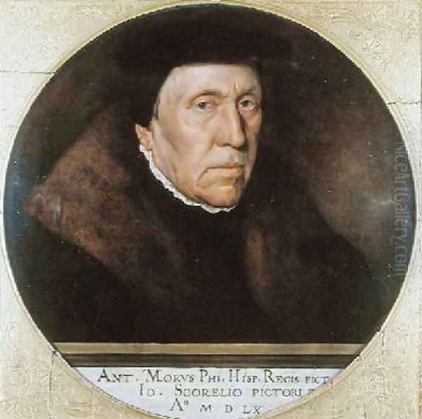 Jan van Scorel 1495-1562 Oil Painting by Anthonis Mor Van Dashorst