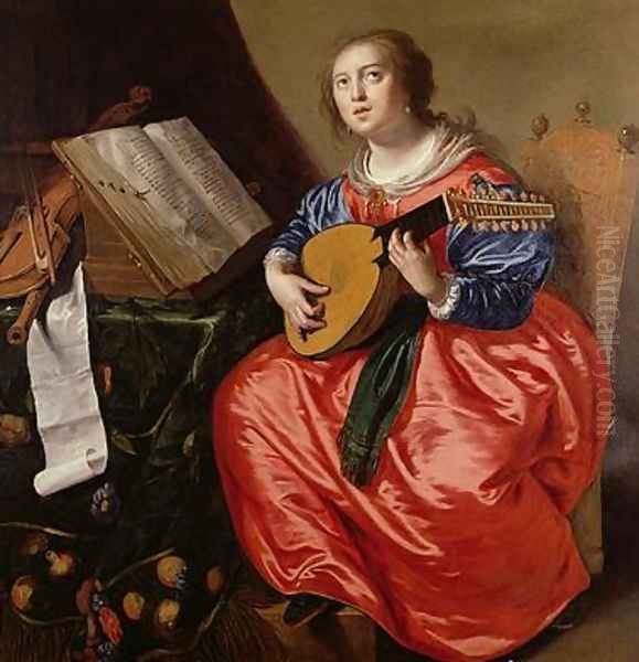 Saint Cecilia Oil Painting by Paulus Moreelse