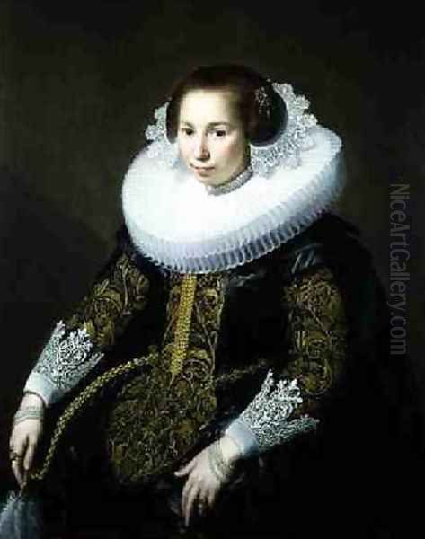 Portrait of Mrs van Voorst Oil Painting by Paulus Moreelse