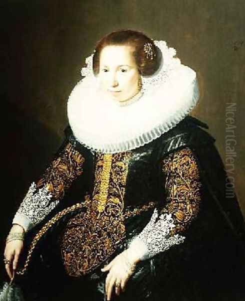 Portrait of Catharina van Voorst 1595-1650 Oil Painting by Paulus Moreelse