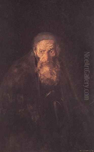 Shylock Oil Painting by Laszlo Mednyanszky