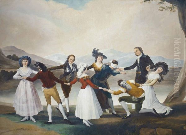 Blind Man's Bluff Oil Painting by Francisco De Goya y Lucientes