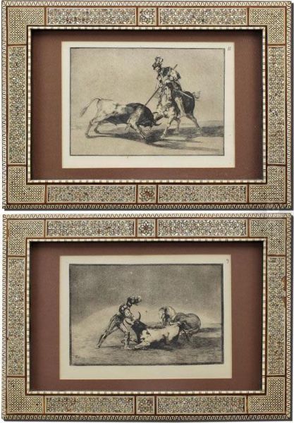 Bullfighter Etchings From Tauromaquia Oil Painting by Francisco De Goya y Lucientes